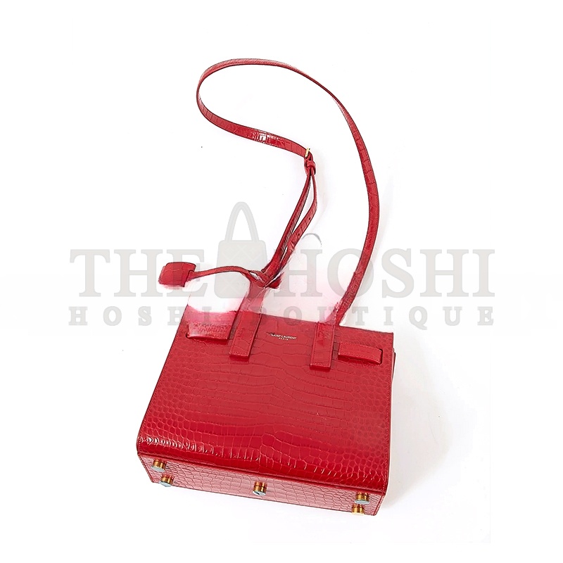 Y51 RED CROC EMBOSSED NANO SAC DE JOUR BAG 421863 (26*20.5*12.5cm) Master Quality